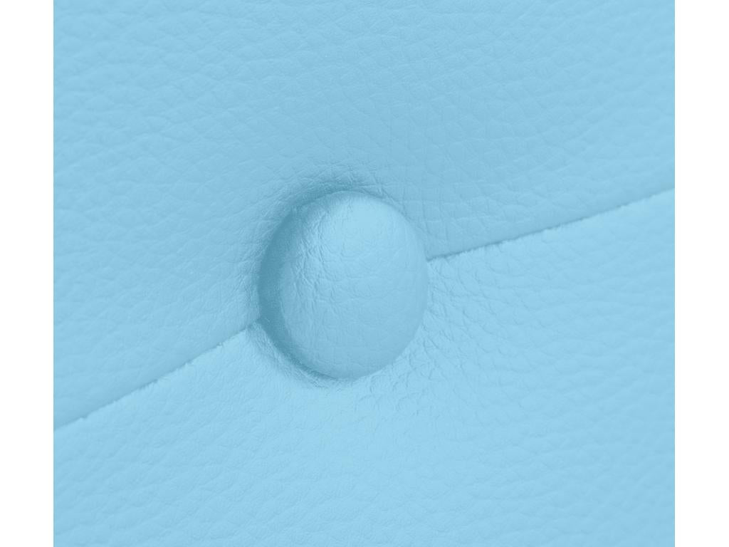 Blue Faux Leather Bed, 150 x 50 cm