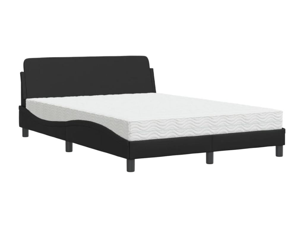 Black Faux Leather Mattress, 140 x 200 cm - dlz1766580942522