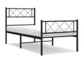 Black Metal Bed Frame, 75 x 190 cm