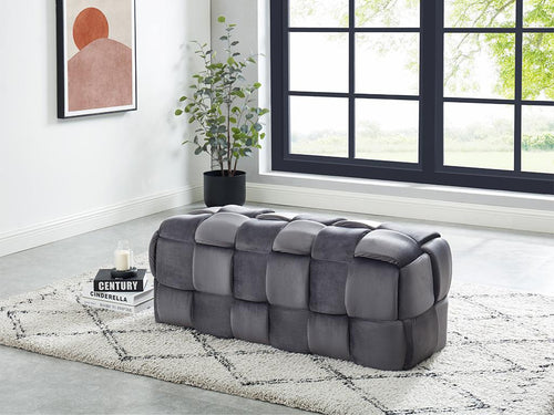 Anthracite Velvet Bench