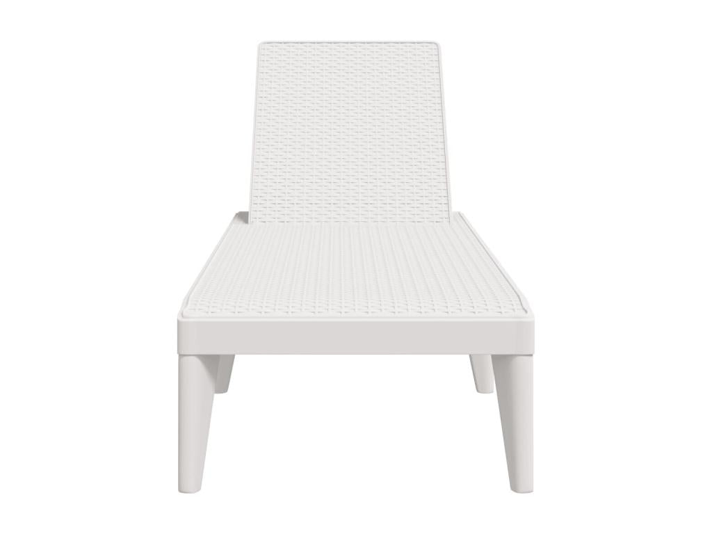 White Chaise Lounge, 186 x 60 x 29 cm