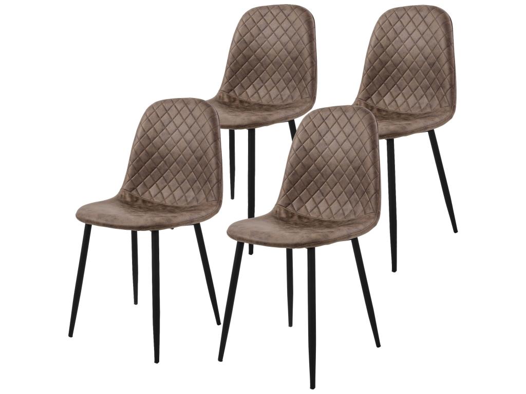 Brown Faux Leather Chair