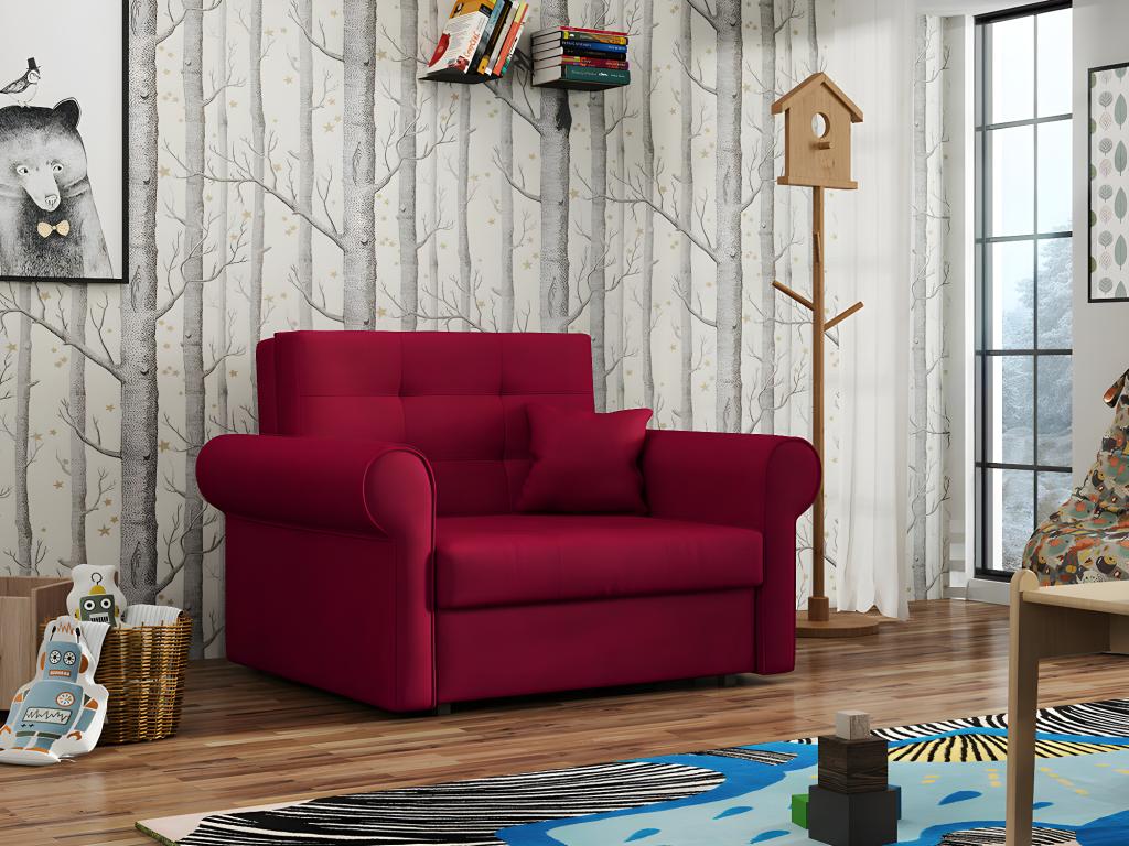 Red Metal Accent Chair, 85 x 116 x 98 cm