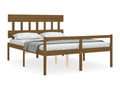 Brown Solid Wood Bed Frame