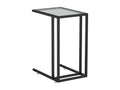 Black Glass Side Table, 50 x 35 x 65 cm