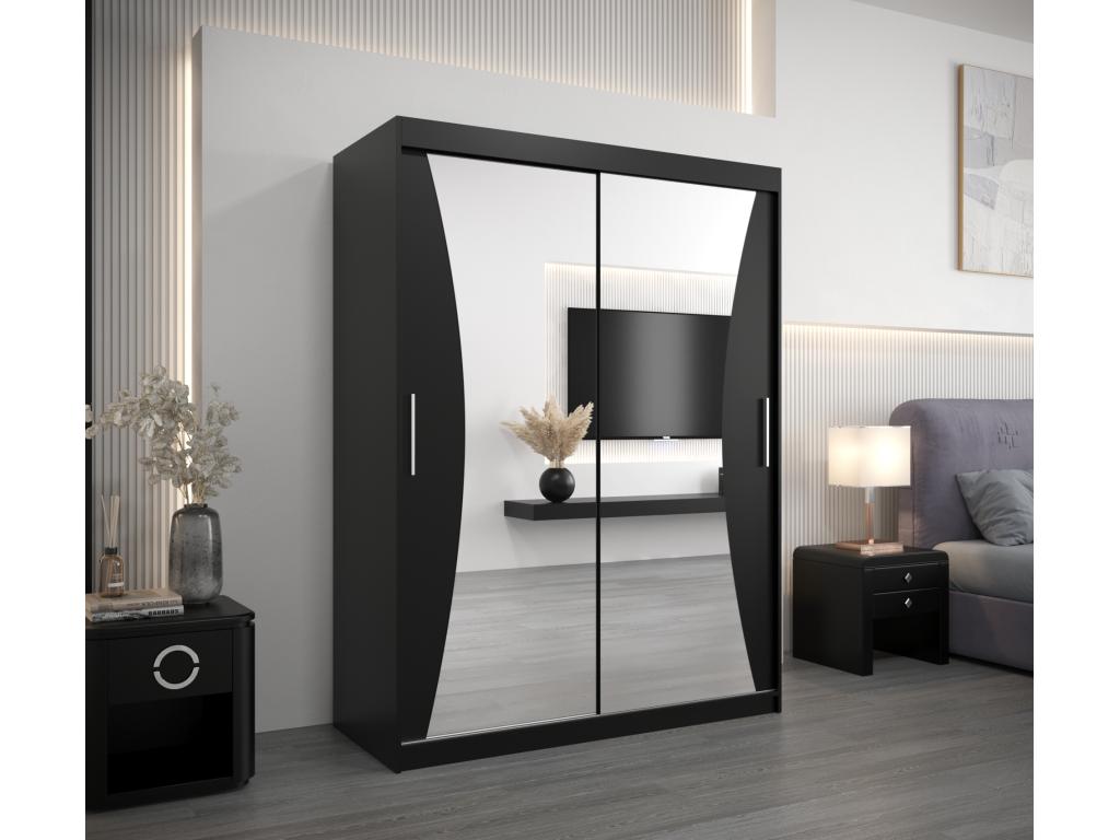 Black Wardrobe, 150 x 62 x 200 cm