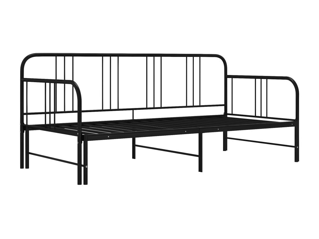 Black Metal Bed, 90 x 200 cm