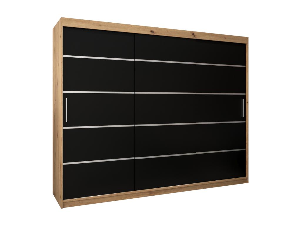 Black Wardrobe, 250 x 62 x 200 cm