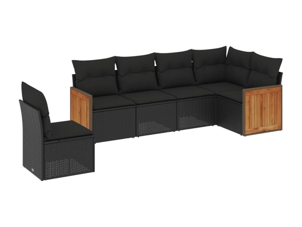 Black Woven Resin Wicker Outdoor Furniture Set - dlz1766580664390