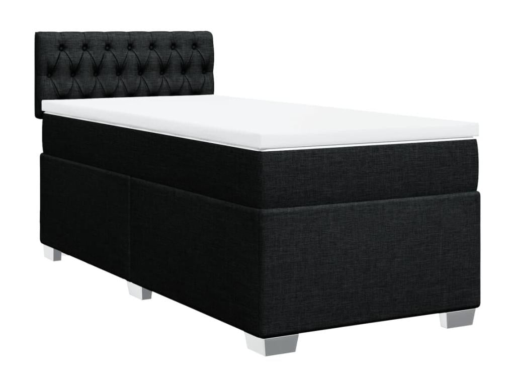 Black Fabric Mattress, 90 x 200 cm