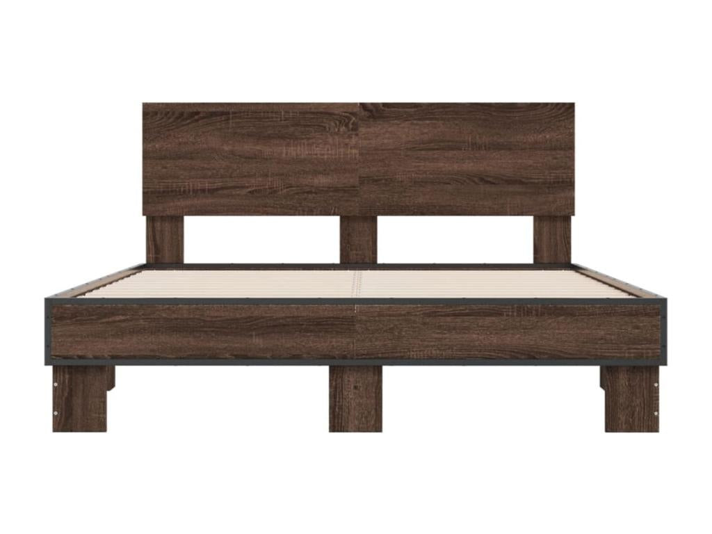Brown Engineered Wood Bed Frame, 120 x 190 cm