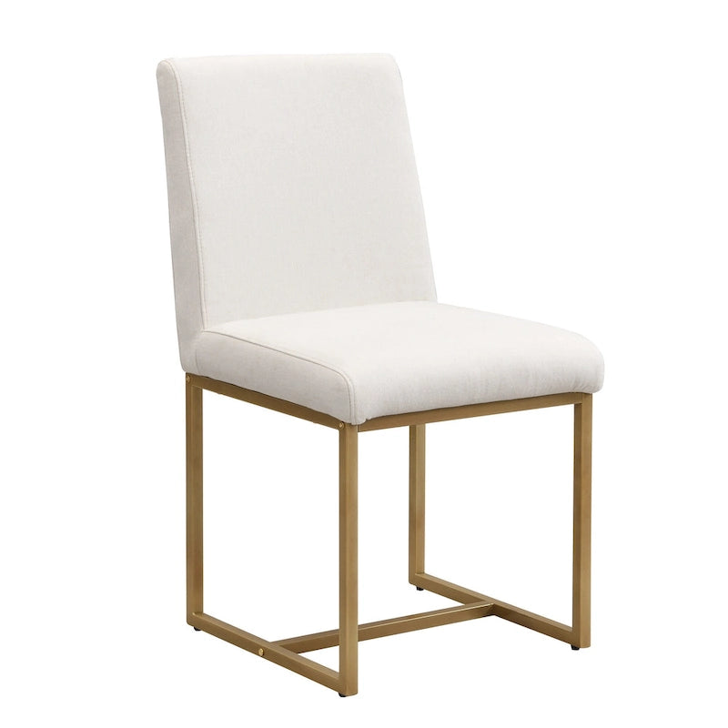 GDFStudio - Carter Modern Rectangular Dining Set with Faux Marble Table and Six Upholstered Chairs