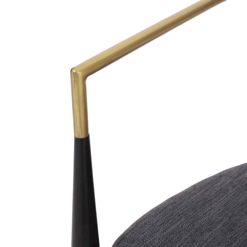 Biscay Fabric Upholstered Iron Dining Chairs (Set of 2) by GDFStudio