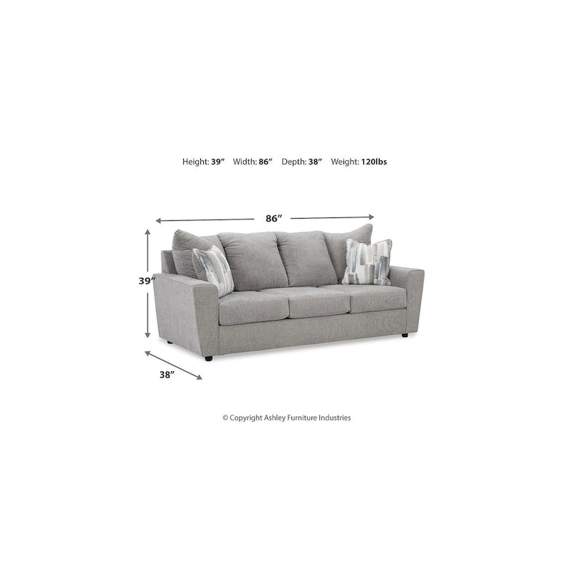 Signature Design by Ashley Stairatt Gray 4-Piece Upholstery Package - 86W x 38D x 39H