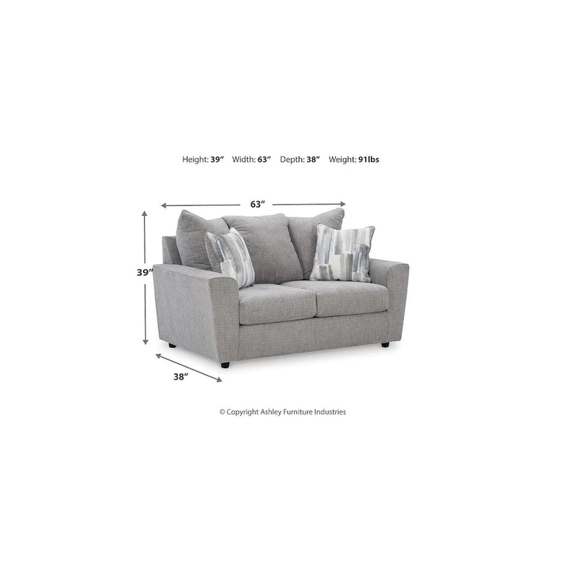 Signature Design by Ashley Stairatt Gray 4-Piece Upholstery Package - 86W x 38D x 39H