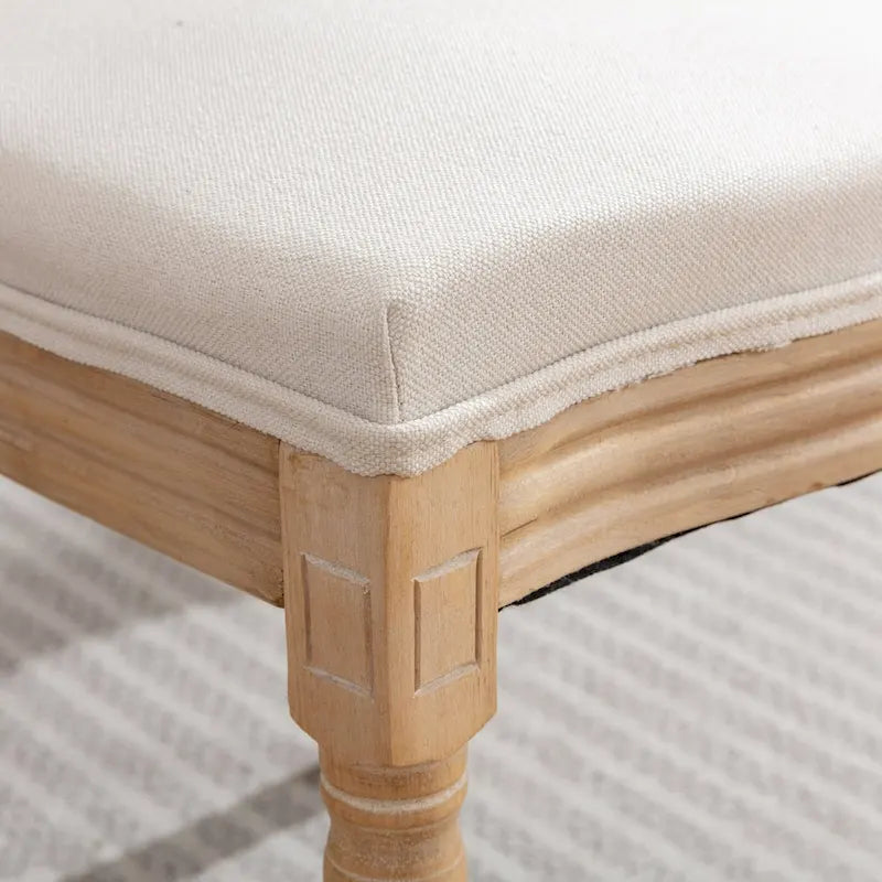 French Oval Back Dining Chair Set of 2, Exquisite Dining Chair Retro Decorative Chair Solid Wood Frame Side Chair