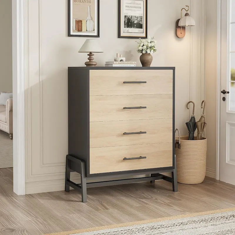 38.6 Tall 4 Drawer Dresser with Storage Freestanding