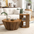 31.5 Octagonal Rubber wood Coffee Tables (Set of 2 Pieces)