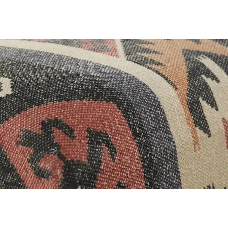 47 Multicolored Southwestern Style Rectangular Bench