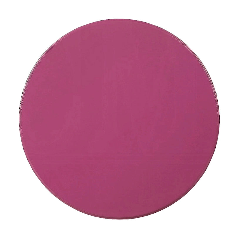 Toni Round Accent Table with Turned Pedestal Base, 22 Inch Purple Wood