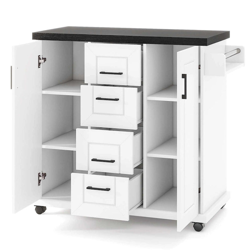 Costway Rolling Kitchen Island Cart on Wheels Mobile Serving Utility - See Details