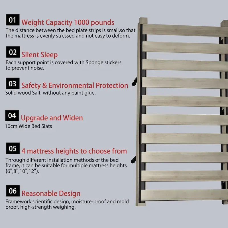 Light Grey King Size Luxury Upholstered Platform Bed with Removable Cushion and Solid Wood Frame