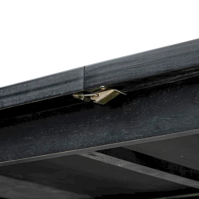 Black+ Gray 7-Piece Wooden Dining Table Set with Extendable Table & 6 Chairs