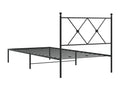 Black Metal Bed Frame, 90 x 200 cm