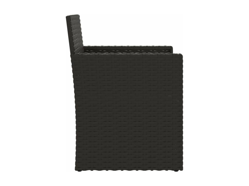 Black Woven Resin Wicker Accent Chair