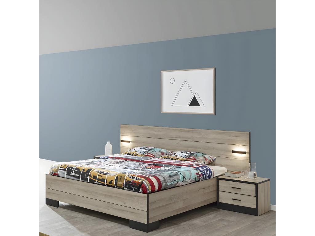 Brown Bed, 140 x 190 cm