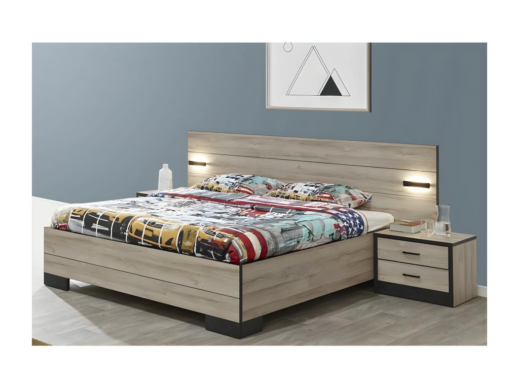 Brown Bed, 140 x 190 cm