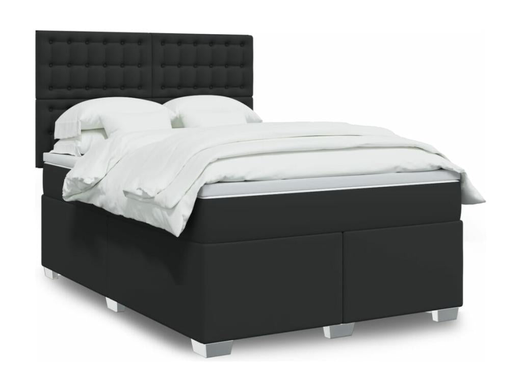 Black Faux Leather Mattress, 140 x 200 cm