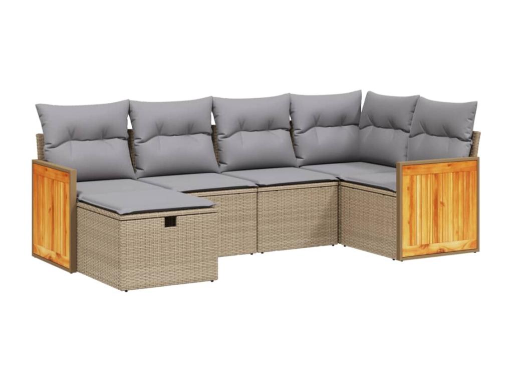 Beige Woven Resin Wicker Outdoor Furniture Set - dlz1766580445513