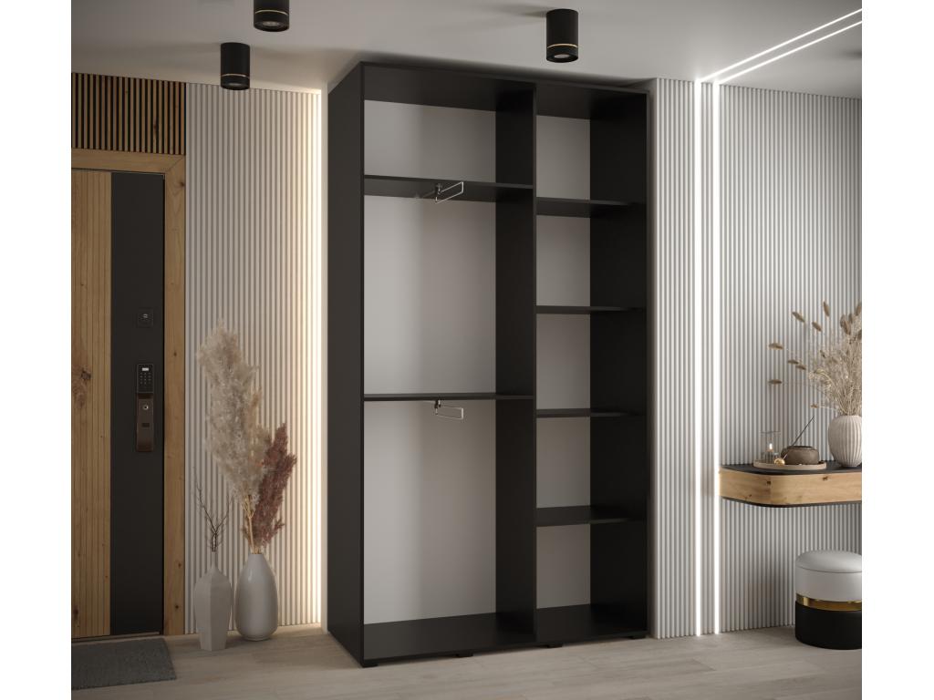 Black Wardrobe, 130 x 45 x 235.2 cm