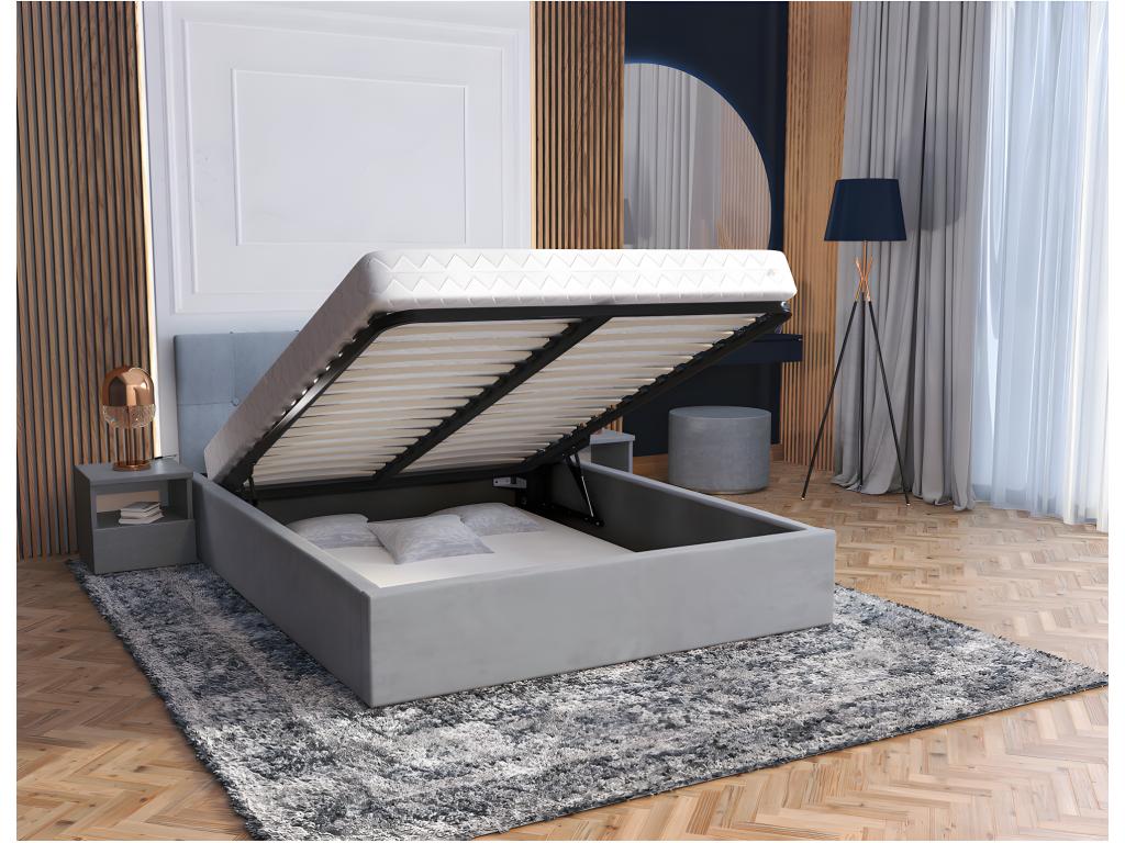 Gray Bed, 140 x 190 cm