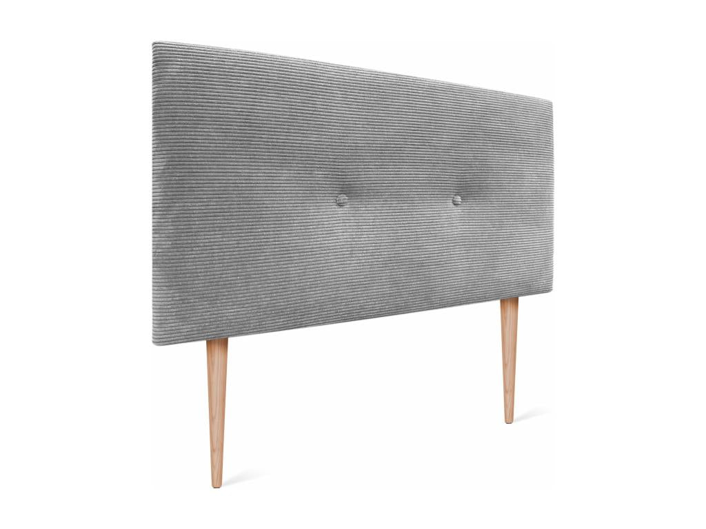 Gray Velvet Bed, 95 x 115 cm