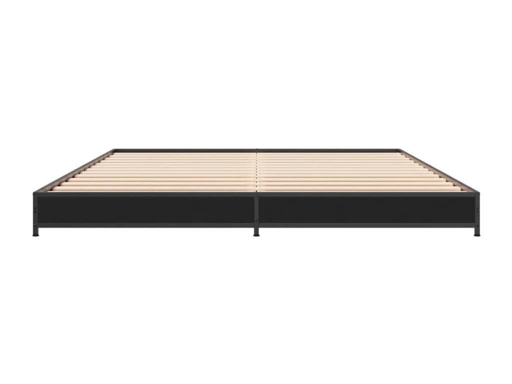 Black Engineered Wood Bed Frame, 120 x 200 cm