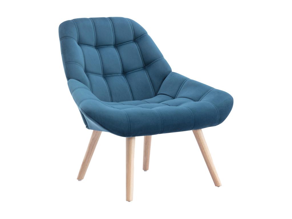 Blue Velvet Accent Chair