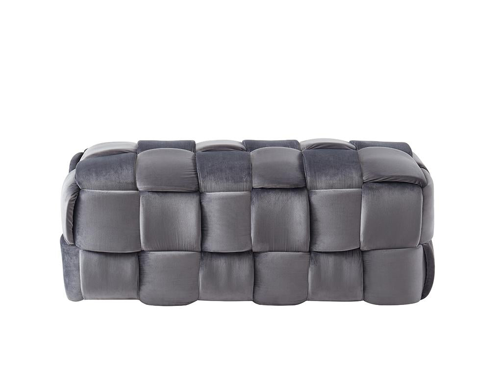 Anthracite Velvet Bench