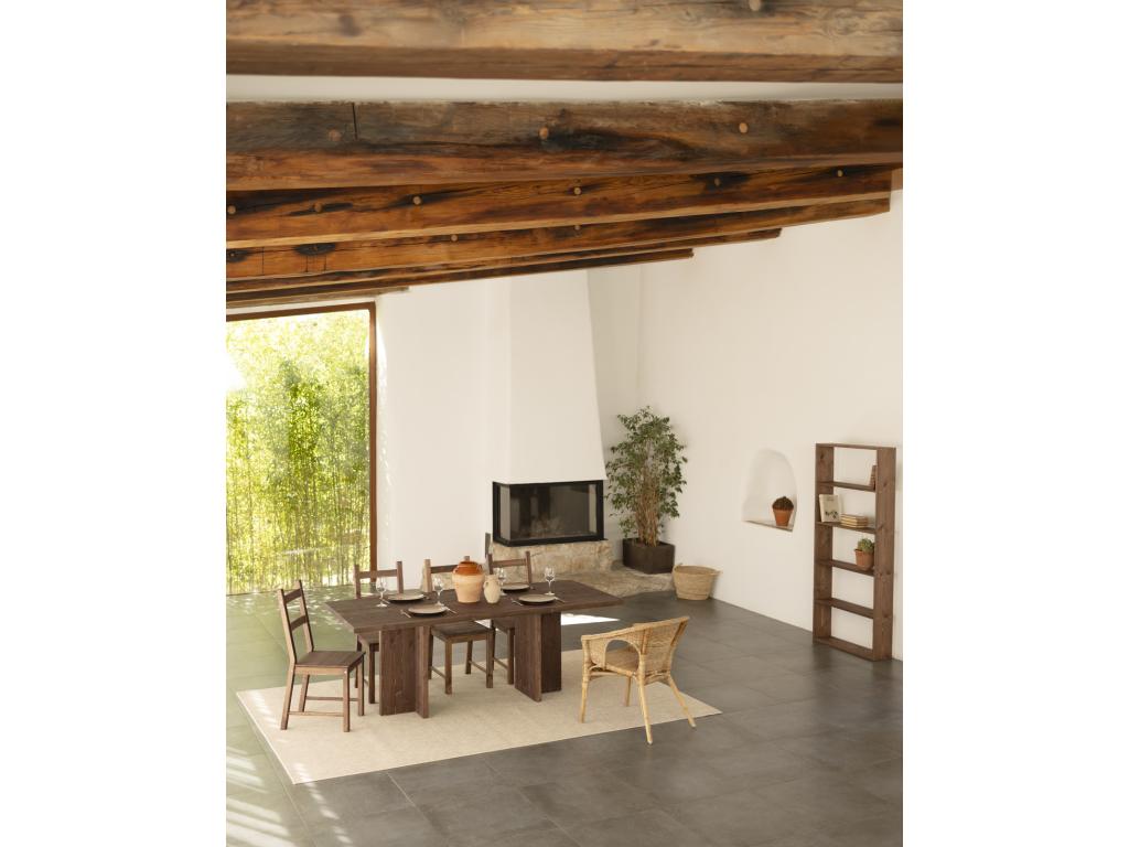 Brown Solid Wood Dining Table, 180 x 75 cm