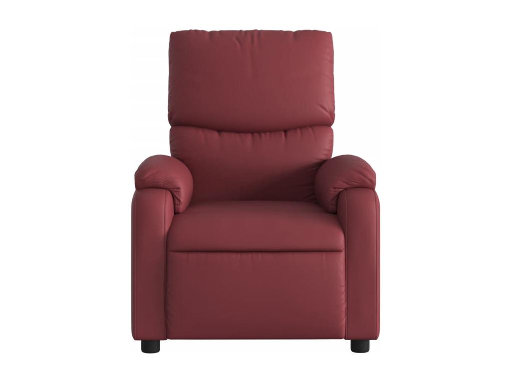 Red Faux Leather Accent Chair