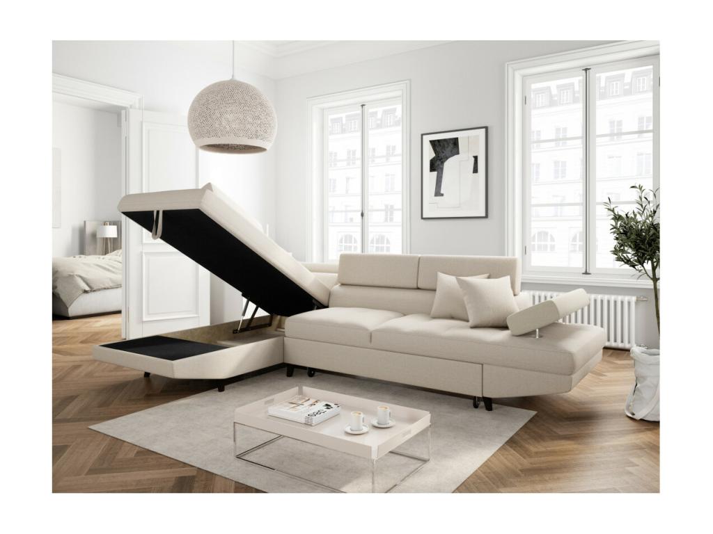 Beige Fabric Sofa Bed