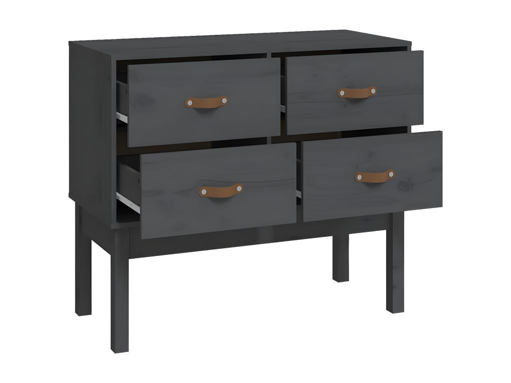 Gray Pine Wood Wardrobe, 90 x 40 x 78 cm