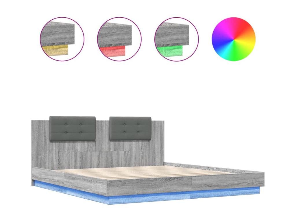 Gray Bed Frame, 180 x 200 cm