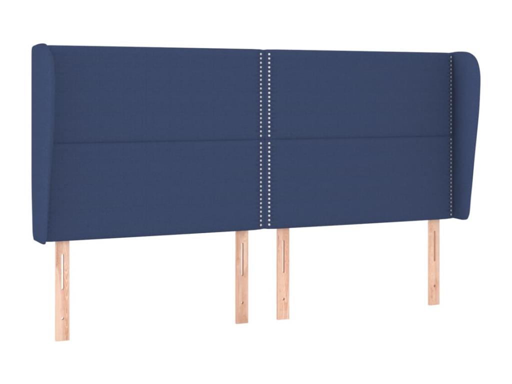 Blue Fabric Bed, 203 x 23 x 118 cm