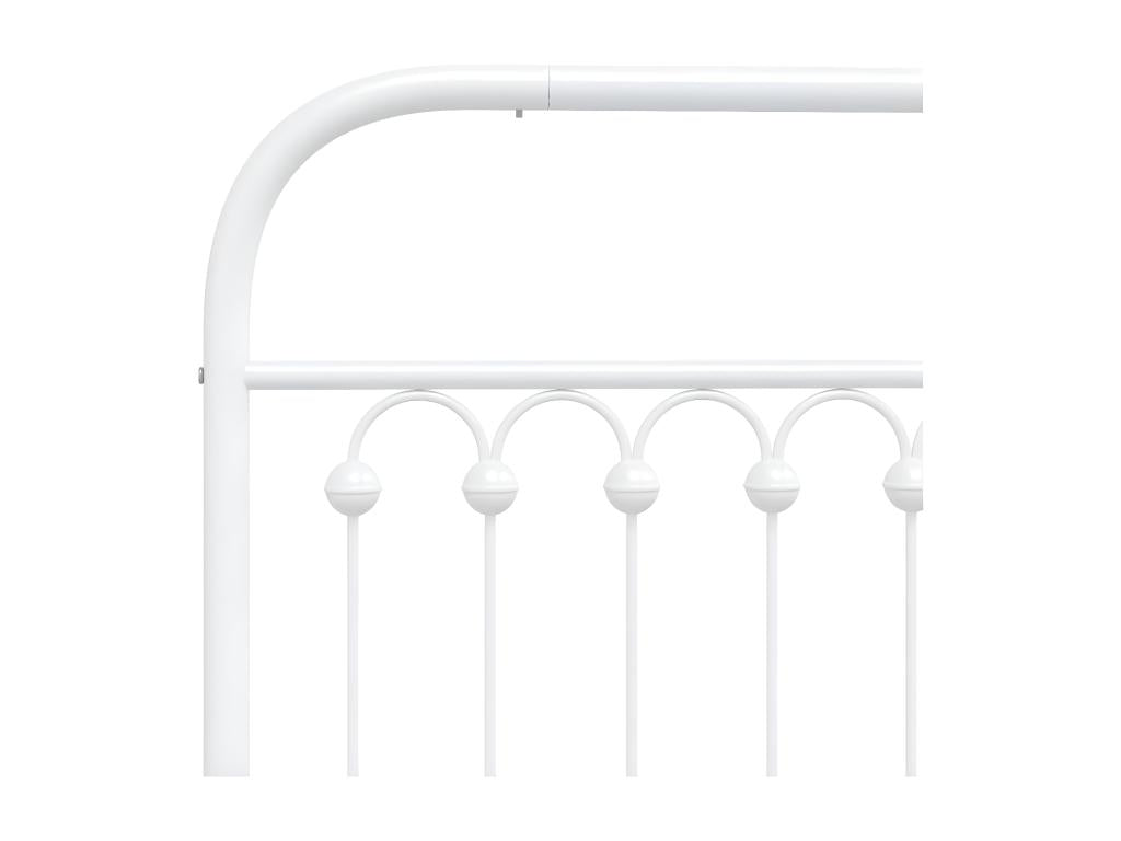 White Metal Bed Frame, 120 x 200 cm