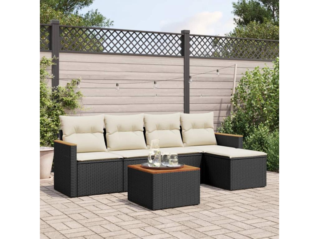 Black Woven Resin Wicker Outdoor Furniture Set - dlz1766580549453