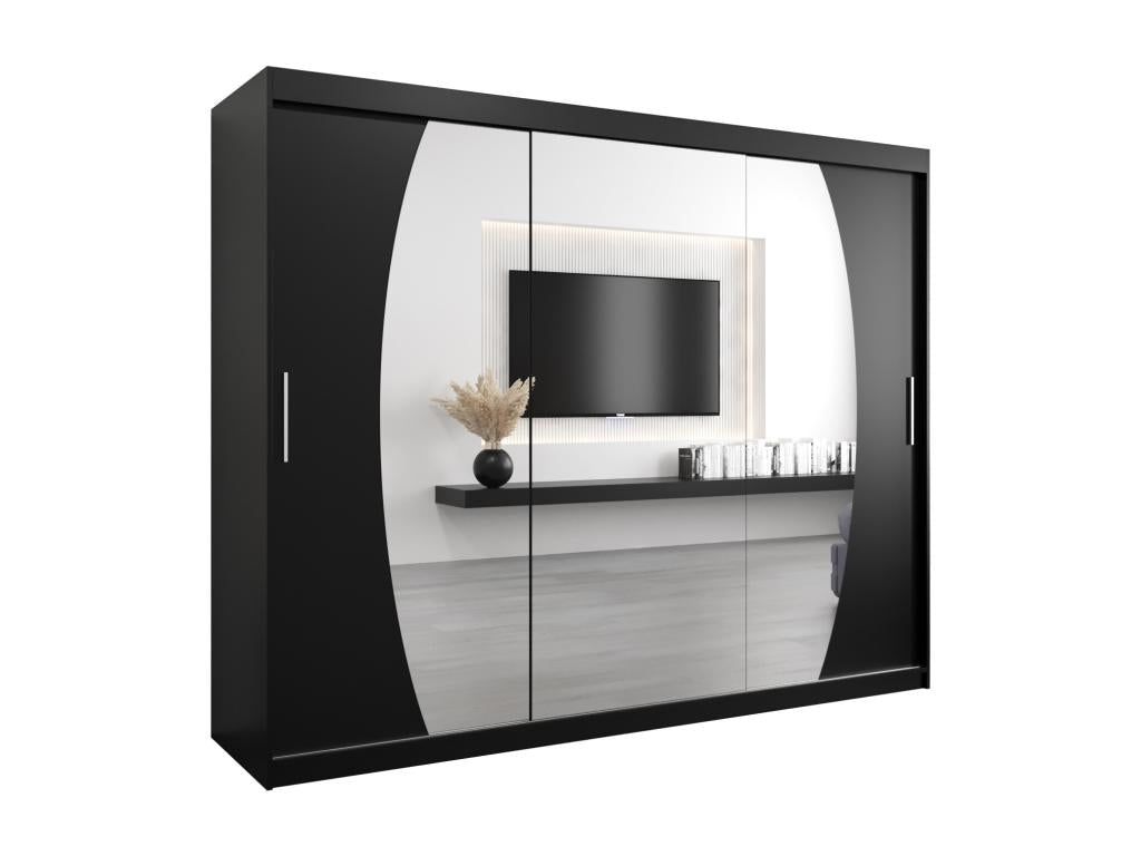 Black Wardrobe, 250 x 62 x 200 cm - dlz1766580488293