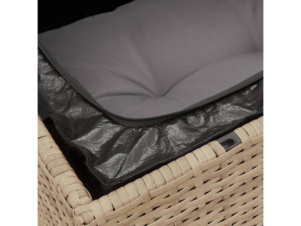 Beige Woven Resin Wicker Outdoor Furniture Set - dlz1766581015043