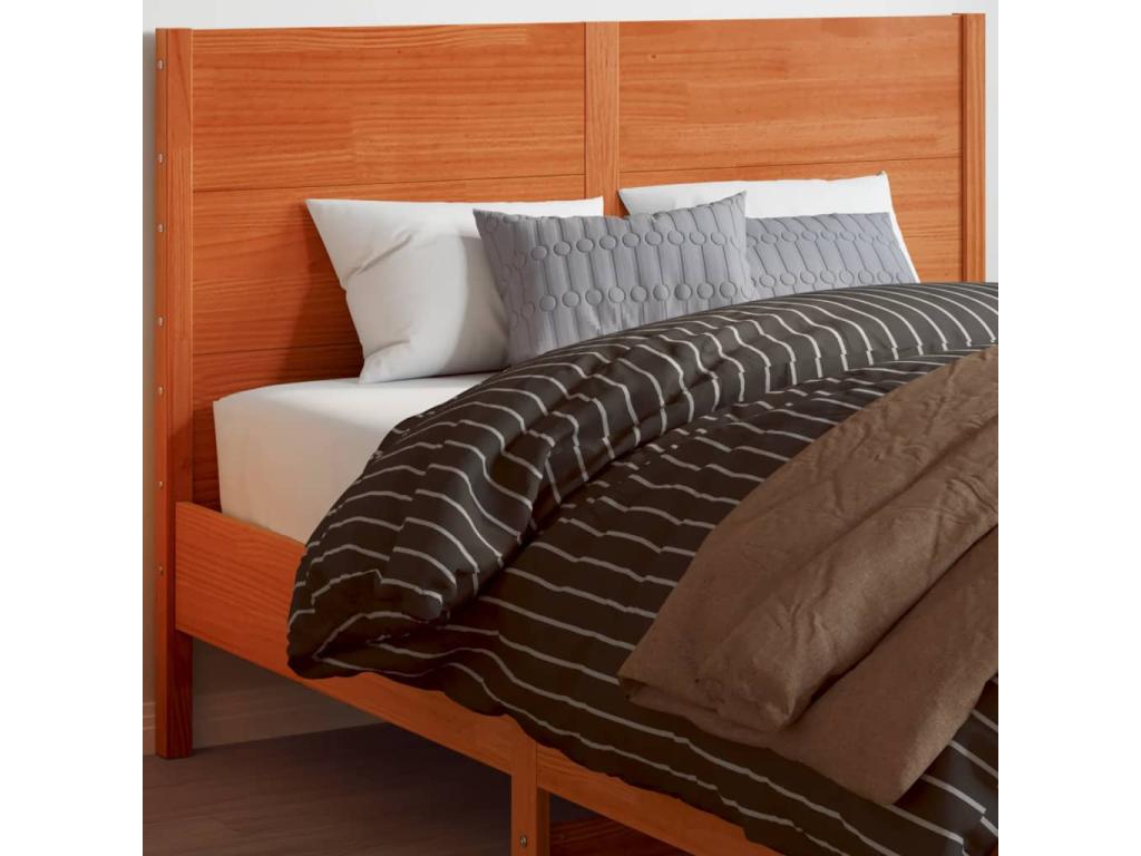 Brown Solid Wood Bed - dlz1766580586676
